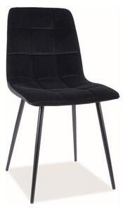 Jídelní židle Mila Velvet matná, černá
