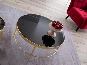 Konferenční stolek Mystic I, černá / zlatá