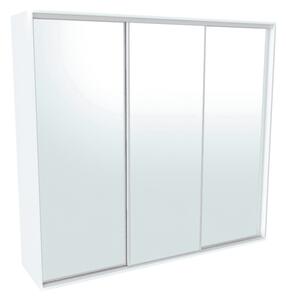 Šatní skříň FLEXI 3 se 3 zrcadly Varianta barvy: Bílá, Šířka: 240 cm, Výška: 220 cm