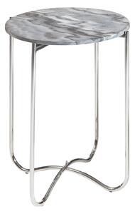 Designový odkládací stolek Tristen III 43 cm mramor šedý