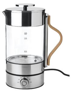 Skleněná rychlovarná konvice ve stříbrné barvě 1,2 l Emma – Stelton