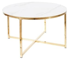 Konferenční stolek Salma, mramor / zlatá