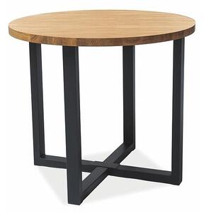 Jídelní stůl Rolf - masiv, dub / černá