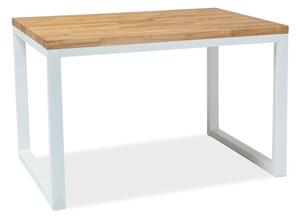 Jídelní stůl Loras II 180 x 90 cm - deska dýha, dub / bílá