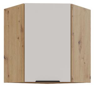 Horní rohová kuchyňská skříňka Sayla 60x60 GN-72 1F (45°) (kašmír + dub artisan)