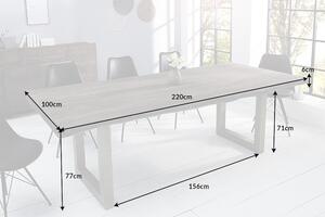 Designový jídelní stůl Massive 220 cm šedá akácie