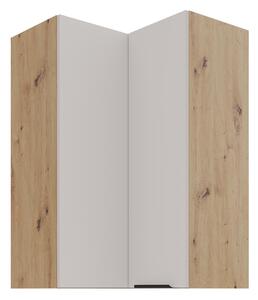 Horní rohová kuchyňská skříňka Sayla 60x60 GN-90 2F (90°) (kašmír + dub artisan)
