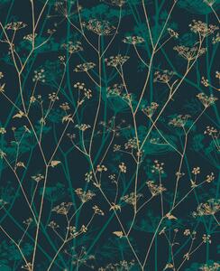Modro-zelená vliesová tapeta na zeď, luční trávy, 120394, Wiltshire Meadow, Clarissa Hulse