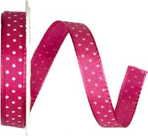 Stuha taftová HOT SPOT MINI růžová 10mm x 2m (5,- Kč/m)