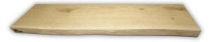 Melzevo Dřevěná police - hluboká Odstín dřeva: Bezbarvý vosk (přírodní vzhled), Velikost: 60x22x4 cm, Logo: S logem