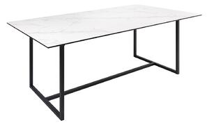 Keramický jídelní stůl Sloane 200 cm bílý mramor