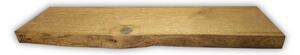 Melzevo Dřevěná police - hluboká Odstín dřeva: Bezbarvý vosk (přírodní vzhled), Velikost: 110x22x4 cm, Logo: S logem