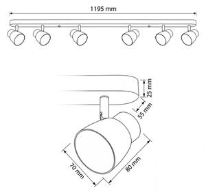 Brilagi - Bodové svítidlo NUGGET 6xGU10/30W/230V černá/zlatá