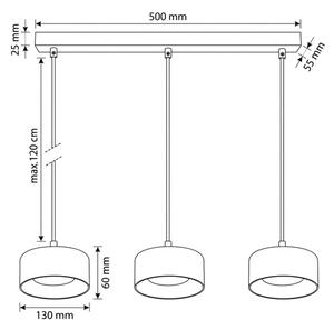Brilagi - LED Lustr na lanku AURA LUX 3xGX53/30W/230V černá/kouřová