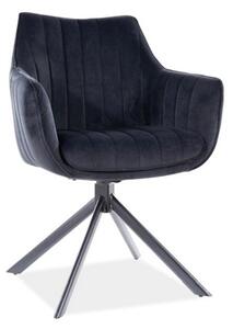 Jídelní židle Azalia Velvet, černá