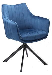 Jídelní židle Azalia Velvet, modrá / černá