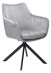 Jídelní židle Azalia Velvet, šedá / černá