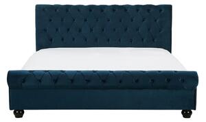 Manželská postel 160 cm ARCHON (s roštem) (modrá). 1007105