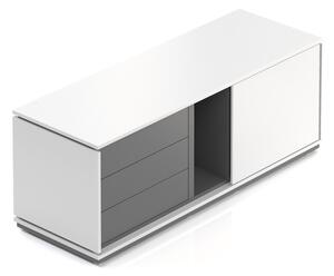 Kontejner Creator 153,6 x 53,6 cm, 3-modulový, posuvné dveře, antracit / bílá