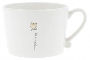 Hrnek Let love grow, bílý, 350ml Bastion Collections RJ-CUP-140-BT