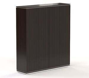 Vysoká skříň Creator 162,8 x 44,5 x 185,9 cm, bílá / wenge