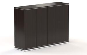 Střední skříň Creator 162,8 x 44,5 x 115,5 cm, bílá / wenge