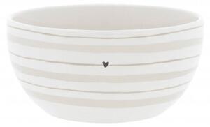 Miska Akvarel Natural Stripes, bílá, 425 ml Bastion Collections RJ-BO-040-BT