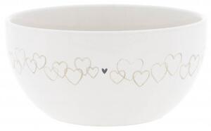 Miska Natural Hearts All Around, bílá, 425 ml Bastion Collections RJ-BO-041-BT