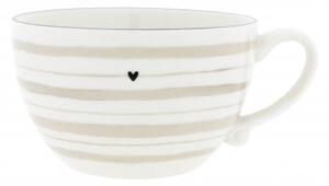 Polévková mísa Akvarel Natural Stripes, bílá, 450ml Bastion Collections LI-SOUP-BO-S-010-BT