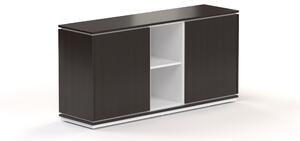 Nízká skříň Creator 162,8 x 44,5 x 80,3 cm, bílá / wenge