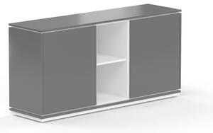 Nízká skříň Creator 162,8 x 44,5 x 80,3 cm, bílá / antracit