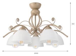 Brilagi - Přisazený lustr ANTICO MODERN 5xE27/60W/230V béžová