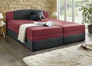 (3894) BOXSPRING postel 180/200 cm černá/červená