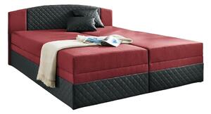 (3894) BOXSPRING postel 180/200 cm červená/černá (ROZBALENO)