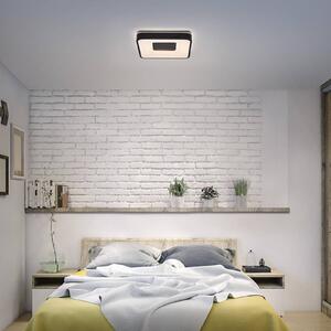 OSRAM LED stropní svítidlo ORBIS PIANA, černé, 38 × cm, clickdim, stmívatelný, Černá, Obývací pokoj / jídelna, kov, Moderní