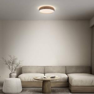 OSRAM LED stropní svítidlo ORBIS MARIANO, dřevo/bílá, Ø 41 cm, stmívatelné, stmívatelný, Světlé dřevo, Obývací pokoj / jídelna, kov, Moderní