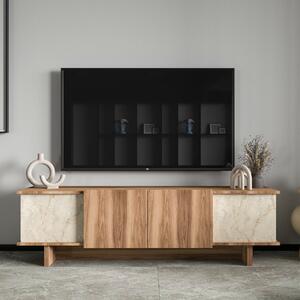TV stolek/skříňka Didus (travertin + ořech). Akce -15%