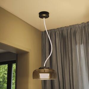 OSRAM Závěsné světlo DECOR GLOW šedá/černá, Ø 38 cm, směřující, Hliník / šedá / zinek, Obývací pokoj / jídelna, Sklo, Moderní