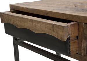 Konzolový stolek Mauro Ferretti Ytaro 118x40x80 cm, hnědá/černá