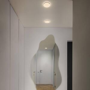 OSRAM LED podhledové svítidlo SLIM, Ø 17 cm, bílé, kov, 3 000 K, Bílá / opál, Obývací pokoj / jídelna, kov, Zapuštěné kulaté