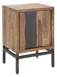 Noční stolek Mauro Ferretti Ytaro, 44x40x64 cm, hnědá/černá