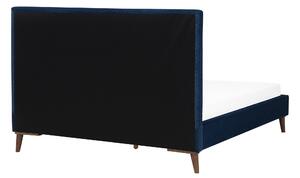Manželská postel 160 cm BARON (s roštem) (modrá). 1007158