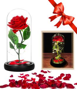 Věčná růže ve skle EIRA s LED osvětlením