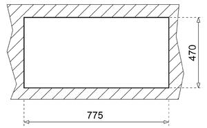 Teka Clivo granitový dřez 80x49.5 cm šedá/grafitová/onyx 40148020