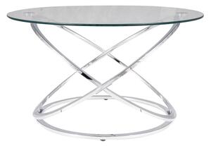 Konferenční stolek Eos, čirá / stříbrná