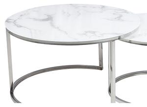 Konferenční stolek Atlanta B, mramor / stříbrná