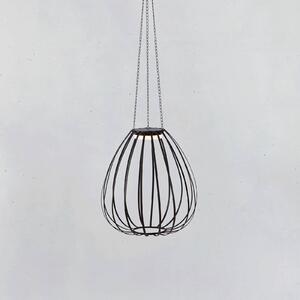 Markslöjd LED solární závěsné světlo Ovia, Ø 42 cm, černé, IP44, stmívatelné., stmívatelný, Černá, kov, Skandinávský