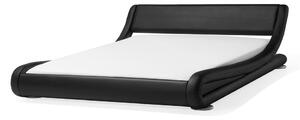 Manželská postel 180 cm AVENUE (s vodní matrací) (černá). 1007154