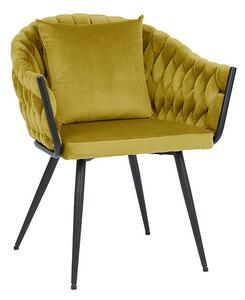 Jídelní židle Nuvo, žlutá / černá