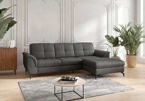 ROHOVÁ SEDAČKA, textil, kůže, antracitová Sit & More - Sedací soupravy, Online Only